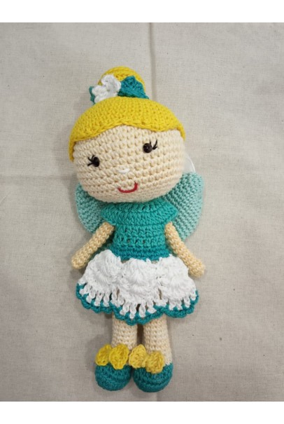 Amigurumi Soft Toy- Handmade Crochet- Fairy Doll (Blue) Amigurumi Soft Toy- Handmade Crochet- Fairy Doll (Blue)